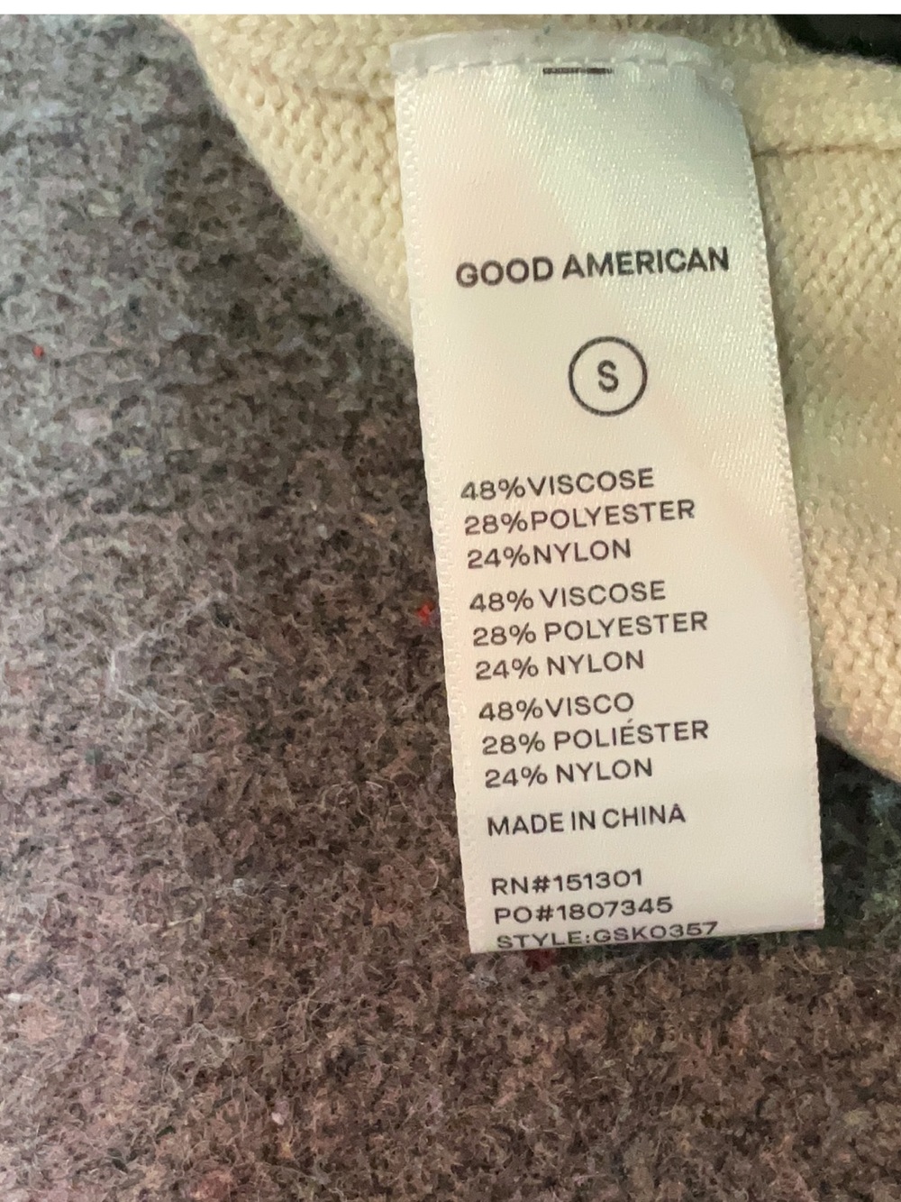 Good American Cream Ribbed Knit Top - Picture 6 of 6